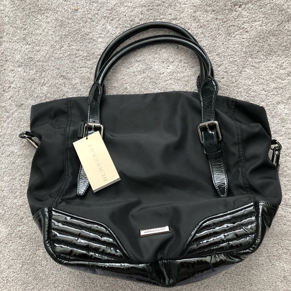 Burberry Black Large Tote with Shoulder Strap